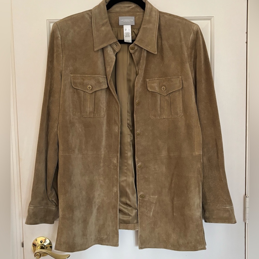 LIZ CLAIBORNE COLLECTION Tan Suede Women's Jacket